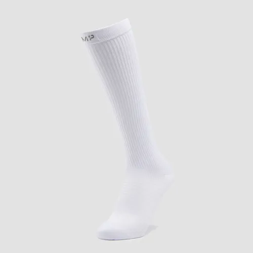 MP Training Compression Calf Socks - White - UK 12-14