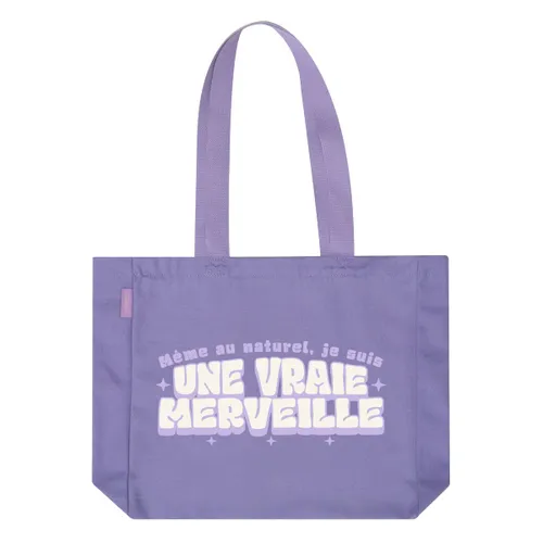 Mr.Wonderful Canvas Tote Bag Lilac – Even in Natural