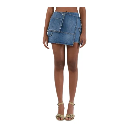 Msgm , Denim Shorts ,Blue female, Sizes: