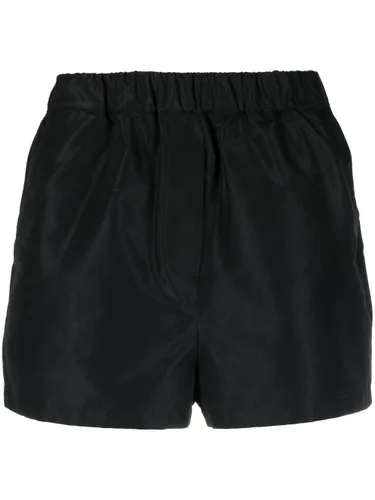 MSGM elasticated waistband plain shorts - Black