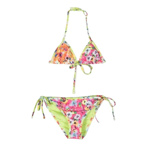 Msgm , Floral Multicolor Two-Piece Swimsuit ,Multicolor female, Sizes:
