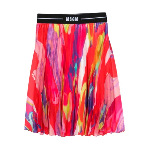 Msgm , Logo Polyester Mini Skirts ,Multicolor female, Sizes:
