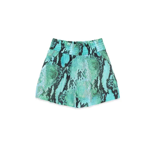 Msgm , Ms026901 Fabric Shorts ,Blue female, Sizes:
