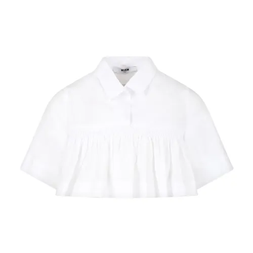 Msgm , Ms029412 Casual Shirts ,White female, Sizes: