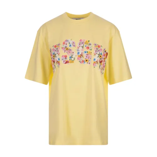 Msgm , Msgm T-shirts and Polos Yellow ,Yellow female, Sizes:
