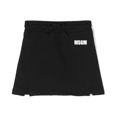 Msgm , Nero Fleece Skirt ,Black female, Sizes:
