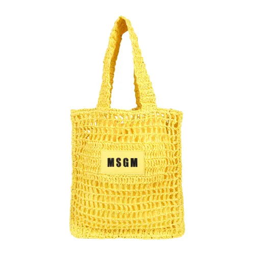 Msgm , S4Msjgba059 020 Casual Bags ,Yellow unisex, Sizes: ONE SIZE
