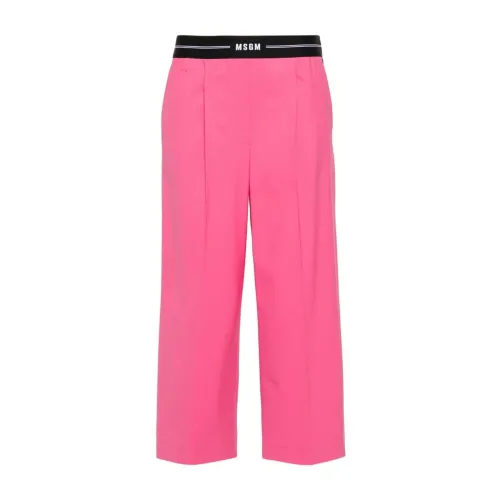 Msgm , Stylish Pants ,Pink female, Sizes: