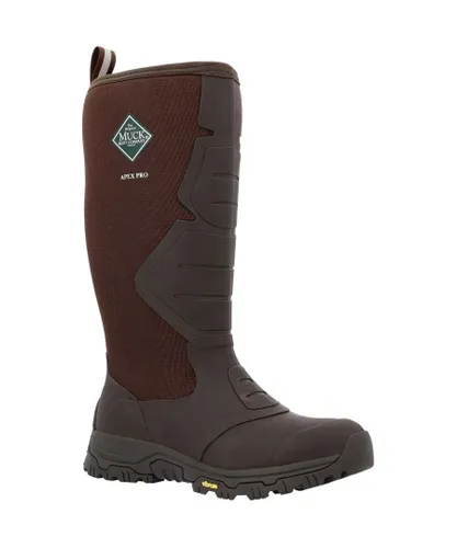 MUCK BOOTS Mens Apex Pro Insulated Textile/Weather Wellingtons - Brown Rubber