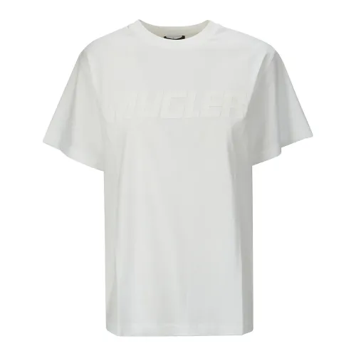 Mugler , Ts0099D T-Shirt ,White female, Sizes: