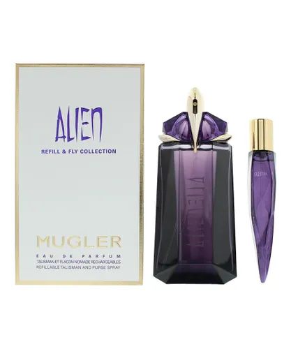 Mugler Womens Alien Eau de Parfum 90ml + Eau de 10ml Gift Set - NA - One Size