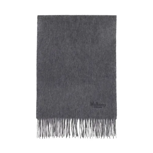 Mulberry , Cashmere Scarf, Grey Melange ,Gray male, Sizes: ONE