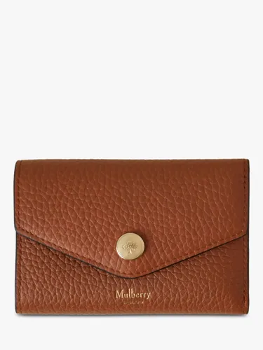 Mulberry Folded Multi-Card Heavy Grain Leather Wallet - Chestnut - Female