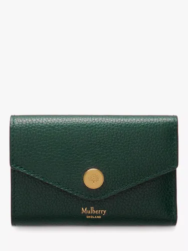 Mulberry Folded Multi-Card Small Classic Grain Leather Wallet - Mulberry Green - Male