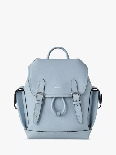 Mulberry Mini Heritage Small Classic Grain Leather Backpack - Poplin Blue - Female