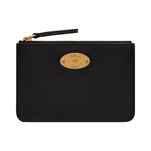 Mulberry , Small Zip Coin Pouch, Black ,Black female, Sizes: ONE SIZE