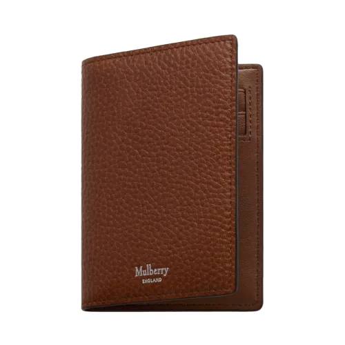 Mulberry , Vertical Card Wallet, Oak Two Tone Small Classic Grain ,Brown unisex, Sizes: ONE SIZE