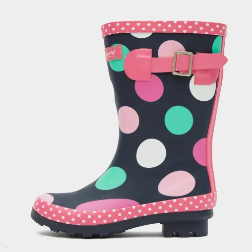Multicoloured Dotty Jnr Pull On Wellington Boots -