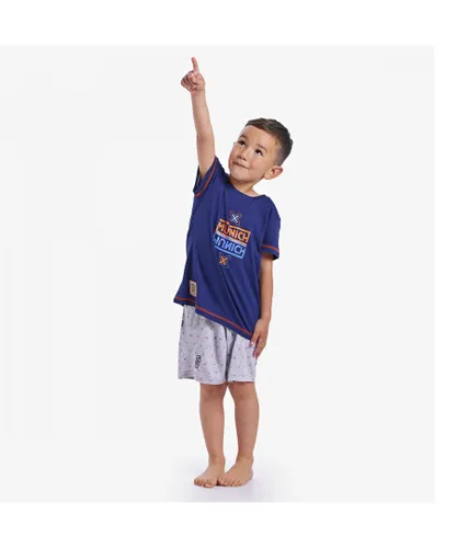 Munich Boys Casual short-sleeved and round neck pajamas CH1250 boy - Blue/Navy