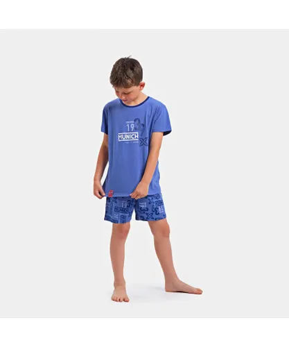 Munich Boys Short sleeve pajamas DH1351 - Blue