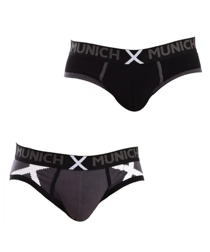 Munich Pack-2 Mens Elastic Cotton Slips MU_DU0170 - Black