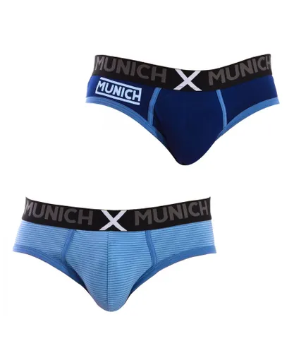 Munich Pack-2 Mens Elastic Cotton Slips MU_DU0170 - Blue