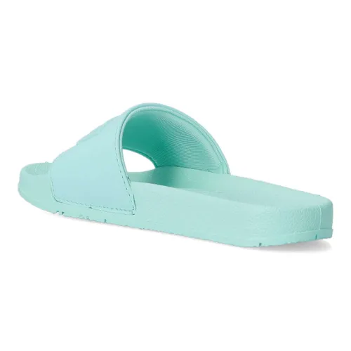 Munich Unisex Flat Slider 3D Logo Turquoise Flip-Flop