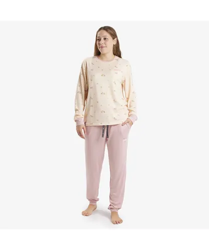 Munich Womens Long-sleeved pajamas CP0200 - Pink