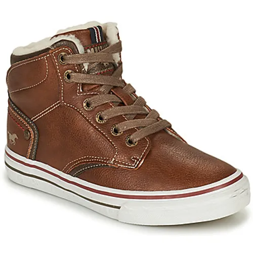 Mustang  TOP  boys's Children's Shoes (High-top Trainers) in Brown
