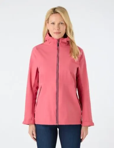Musto Womens Hooded Rain Jacket - 8 - Pink, Pink,Navy
