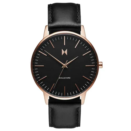 MVMT Analogue Quartz Watch for Women with Black Leather