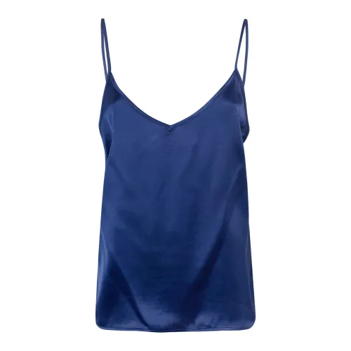 MVP wardrobe , Blue V-Neck Tank Top ,Blue female, Sizes: