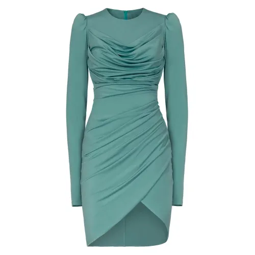 MVP wardrobe , Light Flowers Mini Dress ,Green female, Sizes:
