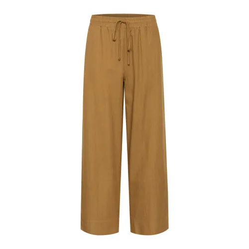 My Essential Wardrobe , Relaxed Fit Diasmw Pant Trousers Dijon ,Brown female, Sizes: