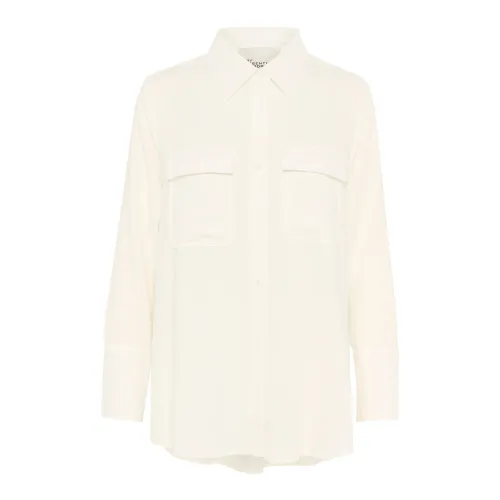 My Essential Wardrobe , Snow White Diasmw Shirt Blouse ,White female, Sizes: