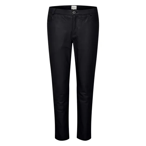 My Essential Wardrobe , THE Leather Pant trousers ,Black female, Sizes: