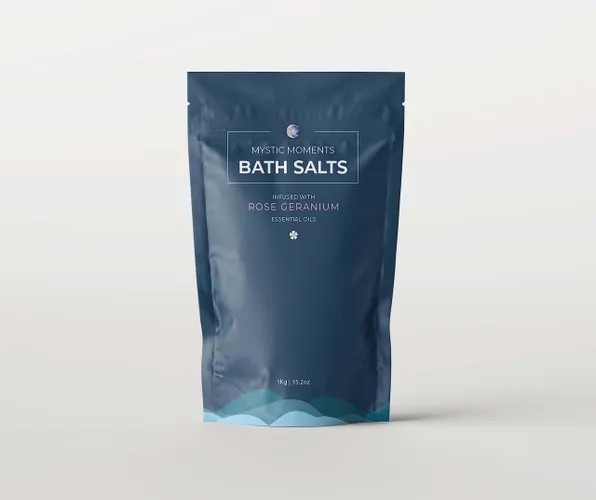 Mystic Moments Rose Geranium Bath Salts 1Kg | Natural Bath