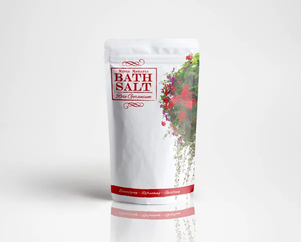 Mystic Moments Rose Geranium Bath Salts 500g | Natural Bath