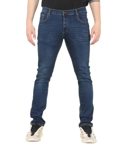 MYT Mens Skinny Fit Jeans Stretch Denim in Dark Blue