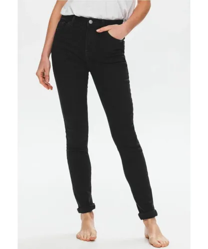 MYT Womens Ladies High Rise Skinny Jeans in Black Denim