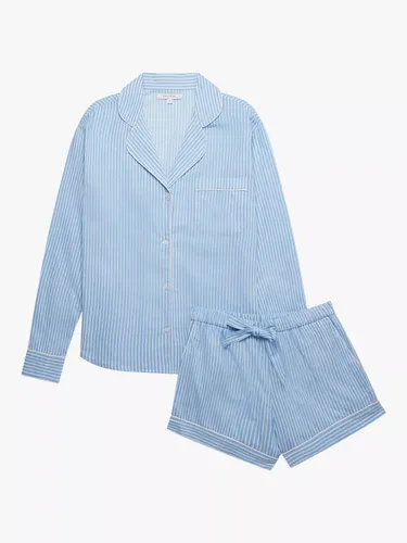 myza Striped Organic Cotton Short Pyjamas - Blue/White - Female