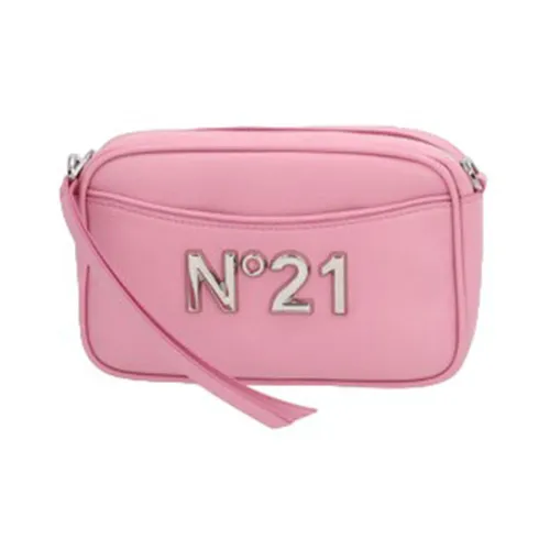 N21 , Leather Clutch with Adjustable Handle and Zip Closure ,Pink female, Sizes: ONE SIZE