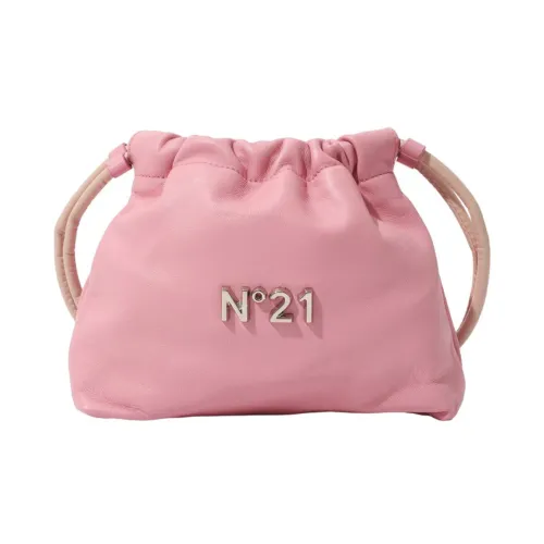 N21 , Leather Clutch with Metallic Logo ,Pink female, Sizes: ONE SIZE