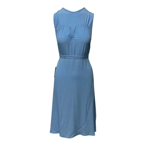 N21 , N°21 Midi Dress with Large Ribbon ,Blue female, Sizes: