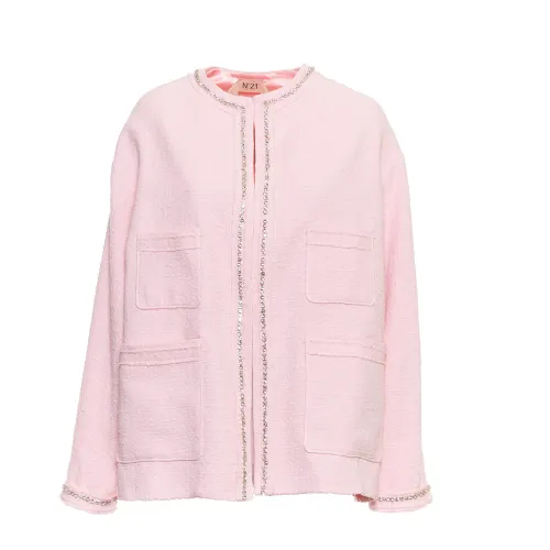 N21 , Womens Clothing Blazer Light Pink Ss24 ,Pink female, Sizes: