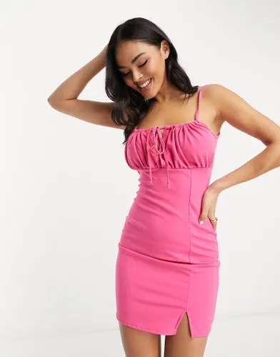 NaaNaa tie fastening pink mini dress