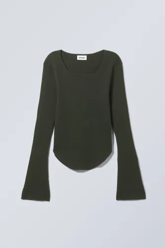 Nadina Square Neck Sweater - Green