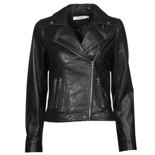 Naf Naf  CAMARADE  women's Leather jacket in Black