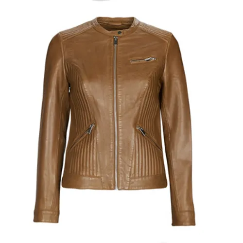 Naf Naf  CZUNI  women's Leather jacket in Brown