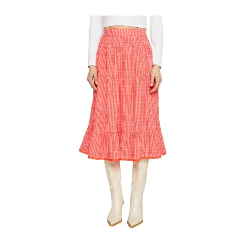 NAF NAF , Midi Skirts ,Pink female, Sizes: